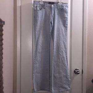 Low rise, Light washed, bootcut jeans